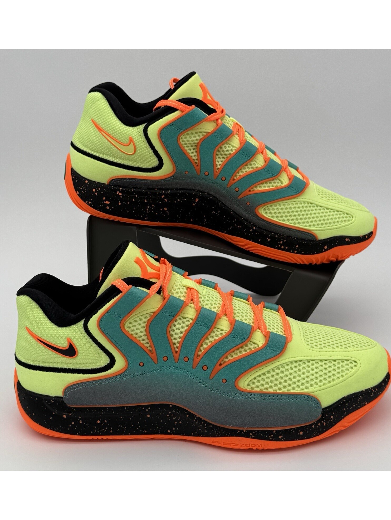 New Nike Kd18 Nrg Jade Black Lime Men's 10.5 Basketball Shoes Hv1993-301